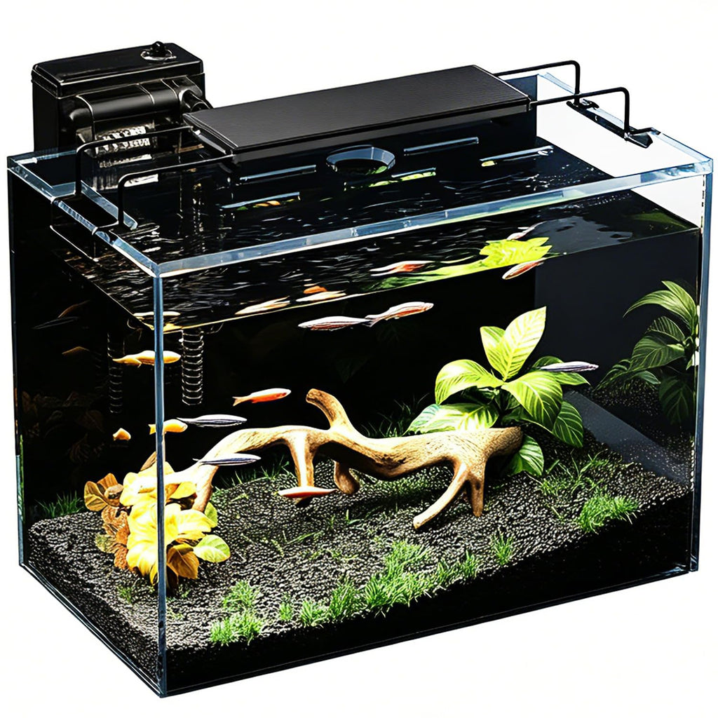 5 Gallon Glass Fish Tank Kit with Filter Light M2041