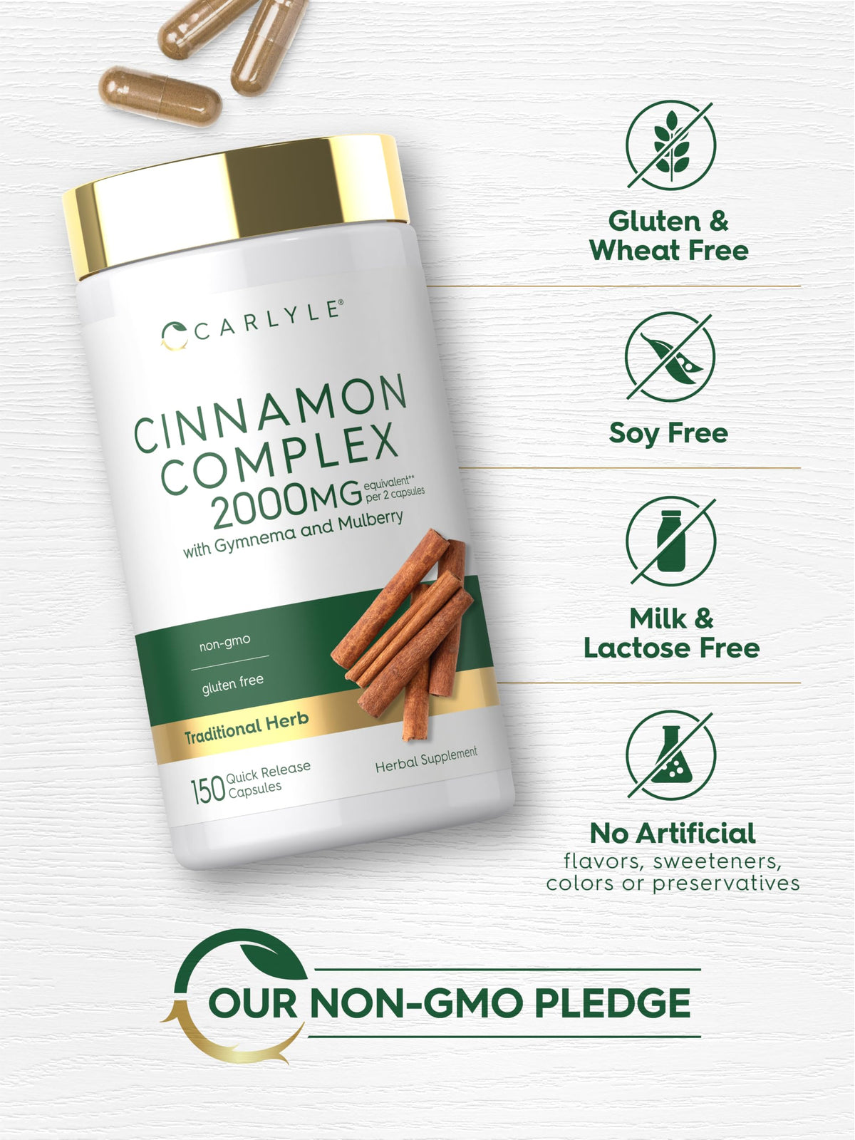 Cinnamon Complex with Gymnema and Mulberry 150 Capsules Y93110