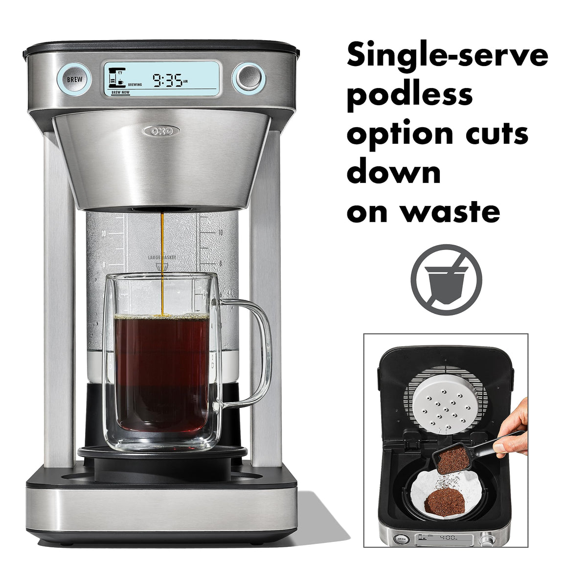 12-Cup Coffee Maker with Single-Serve Function N593157