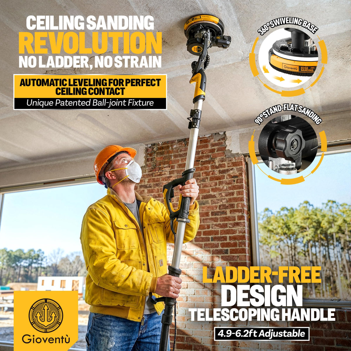 Electric Drywall Sander with Vacuum A86446