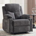 Manual Rocker Recliner Chair with Massage, Dark Grey W922483