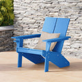 Pacific Blue HDPE Adirondack Chair with Cup Holder W169900