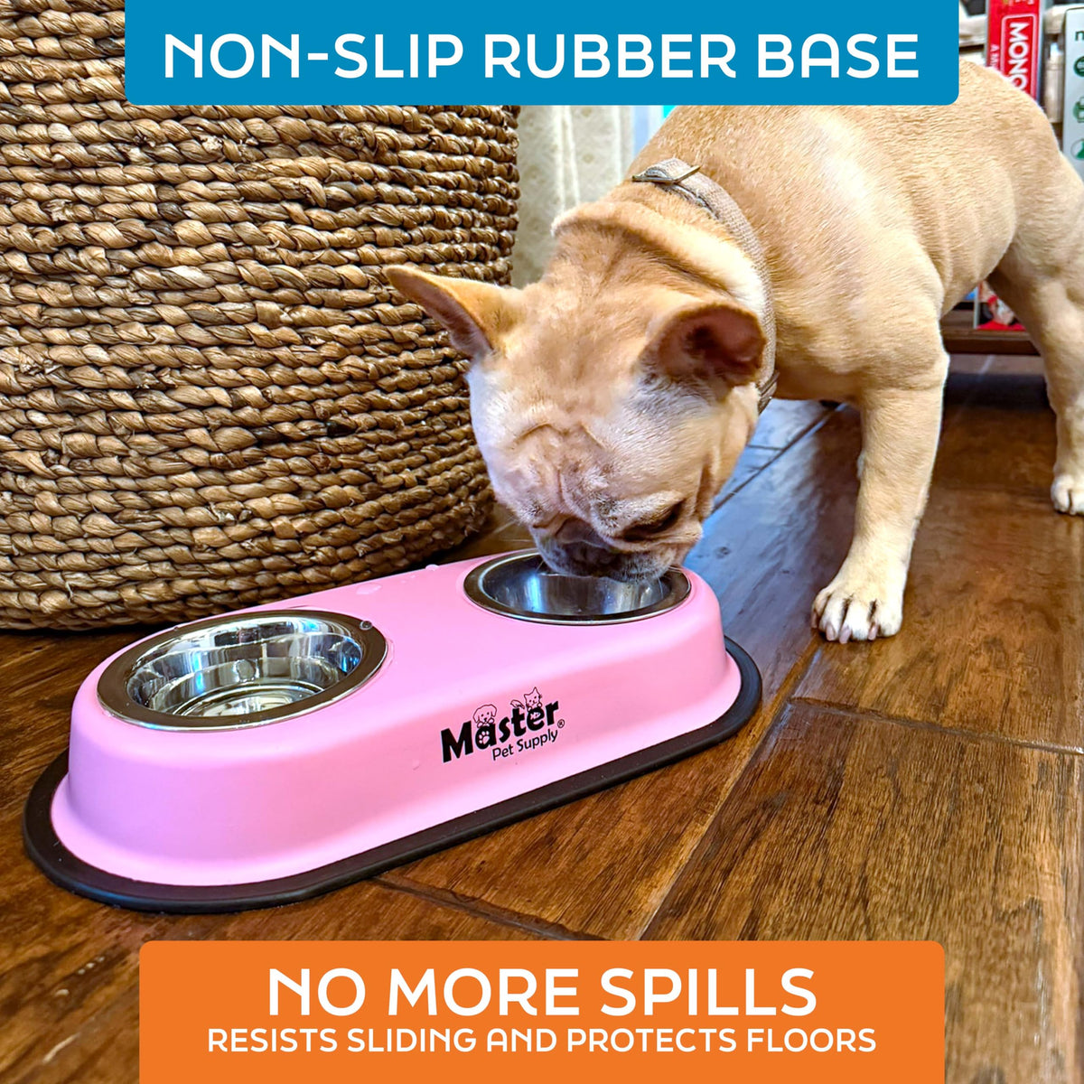 Double Dog Bowls Set with Elevated Base A9684